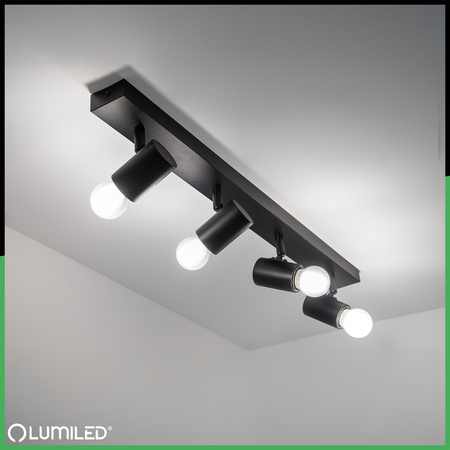 Lampa Sufitowa SPOT TUBA Reflektor Oprawa Halogenowa 4x E27 GLASA LUMILED