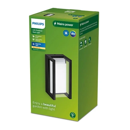 Lampa Ogrodowa LED Kinkiet Elewacyjny PYRONA 12W 2700K IP44 Prostokątna PHILIPS