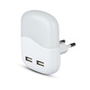 Lampka orientacyjna Lampka nocna LED 0.45W 3000K Z czujnikiem zmierzchu i portem USB Kwadratowa Biała Samsung Chip VT-84 V-TAC