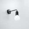 Lampa Ścienna Kinkiet E27 Nieregularna Czarna Industrialna Duomo Sollux