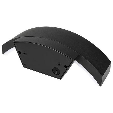 Kinkiet Ogrodowy Elewacyjny Lampa Ścienna LED 9W z Czujnikiem Ruchu i Zmierzchu Czarna BELLA