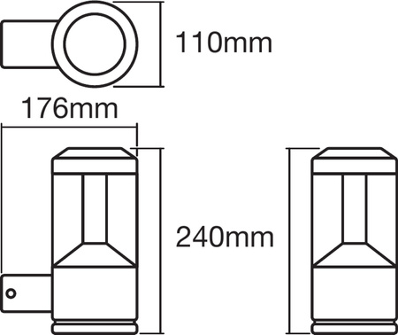 Lampa Ogrodowa Zewnętrzna Kinkiet Elewacyjny LED 12W 610lm 3000K IP54 Szary Endura Ledvance
