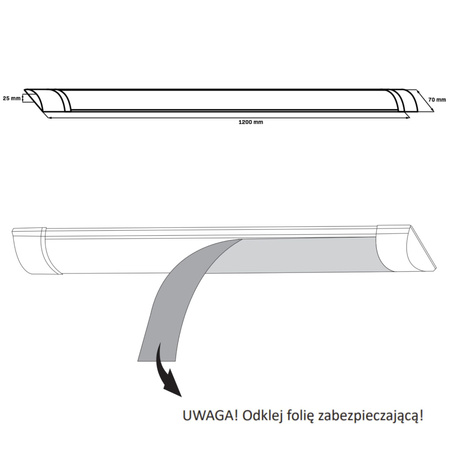 Lampka Podszafkowa 36W 4000lm 4000K Neutralna 120° Biała Sanico Goldlux