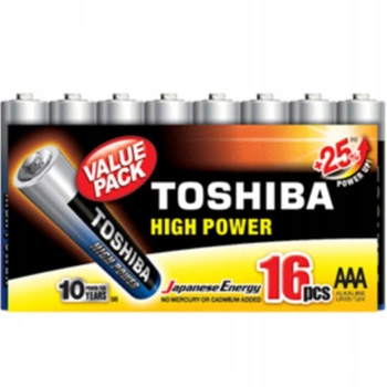 Baterie Alkaliczne TOSHIBA HIGH POWER LR03 AAA 1,5V PACK 16szt