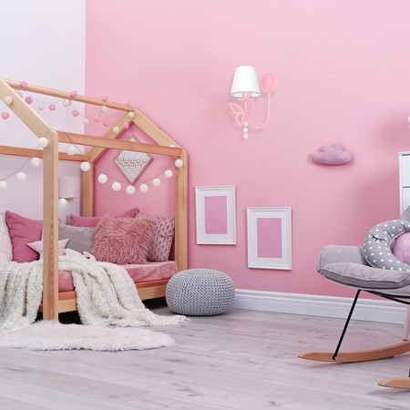 Lampa Ścienna Kinkiet CHARLOTTE Różowa 1xE14 Milagro