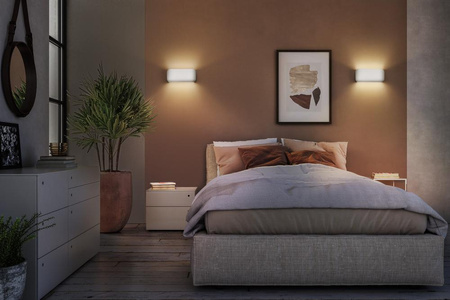 Lampa Ścienna Dekoracyjna Kinkiet Oprawa Natynkowa E27 Biały Decor Ledvance