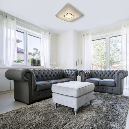 Plafon natynkowy YAX 24W LED + PILOT Kwadratowy Regulacja Barwy ML4402 Milagro Tworzywo Sztuczne + Metal