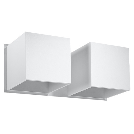 Lampa Ścienna Kinkiet 2x G9 Kwadratowa Biała Nowoczesna Quad Sollux