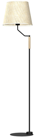 Lampa Stojąca Podłogowa ETNA Czarna 1xE27 Milagro