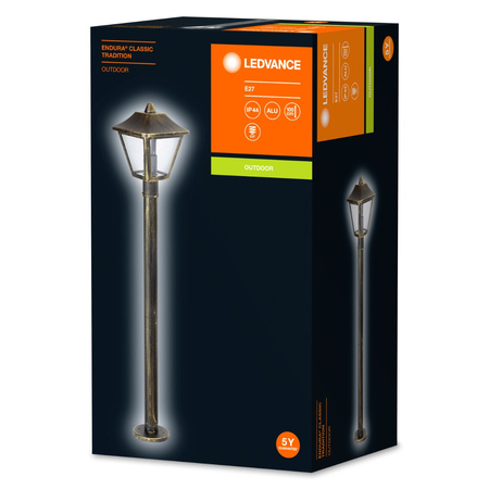 Lampa Ogrodowa Zewnętrzna Kinkiet Elewacyjny LED E27 IP44 Czarny Endura Ledvance