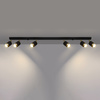 Lampa Sufitowa Oprawa Natynkowa SPOT TUBA Reflektor 6x GU10 Ruchoma Tubularna Czarna Złota Nowoczesna Nero Sollux