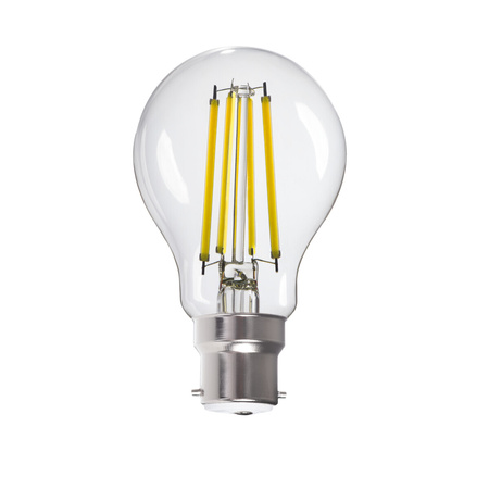 Żarówka LED B22 Edison A60 12W = 100W 1521lm 6500K Zimna Przezroczysta XLEDIM Filament Kanlux