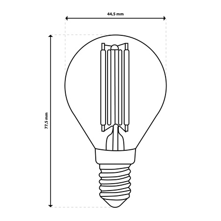 6x Żarówka LED E27 Kulka P45 4W = 40W 470lm 4000K Neutralna 360° FILAMENT LUMILED