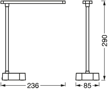 Lampa Stołowa Biurkowa LED 5.2W 80lm 4000K Neutralna Ściemnialna Bateryjna Biały Panan Ledvance