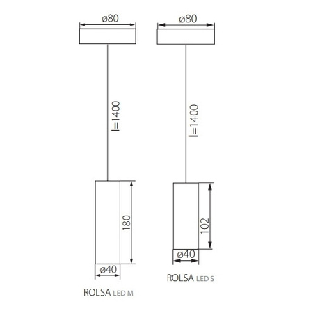 Lampa wisząca LED 4W 3000K ciepła zwis 150cm ROLSA Biała Kanlux