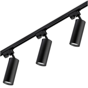 Zestaw Szyna Oświetleniowa Szynoprzewód 1,5 m + 3x Reflektor Szynowy RITI GU10 Czarny LUMILED