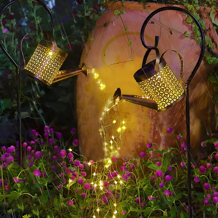 Lampa Ogrodowa LED Solarna Wbijana Konewka Miedziana IP44