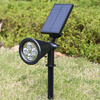 Lampa Ogrodowa LED Solarna Wbijana Reflektor 2W Zimna IP65 czujnik zmierzchu