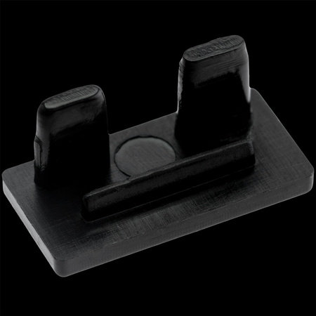 Zaślepka do profilu natynkowego MINI nawierzchniowego nakładanego CZARNA PEŁNA tworzywo sztuczne