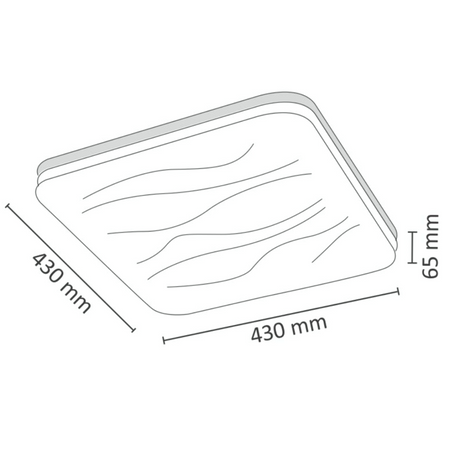 Plafoniera LED Oprawa Sufitowa Desert B040 36W 4320lm 2700-6500K 43cm GOLDLUX (Polux) + Pilot