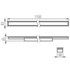 Oprawa Liniowa Lampa Sufitowa LED 32W 115cm 3600lm 3000K Ciepła 90° Podtynkowa Czarna KANLUX