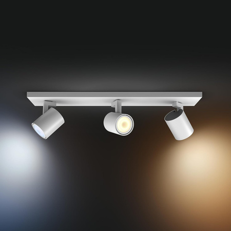 Lampa Sufitowa LED Reflektor 12.6W 1200lm IP20 White Ambiance TW Biała Inteligentna SMART Zigbee Bluetooth + Regulator Pilot Runner Philips HUE