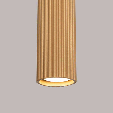 Lampa Wisząca Sufitowa Zwis Tuba Spot 1x GU10 Złota Karbon Deep Space SL.1554 Sollux