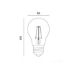 Żarówka LED E27 Kulka 10W 1200lm 4000K Neutralna 360° Filament Line Kobi
