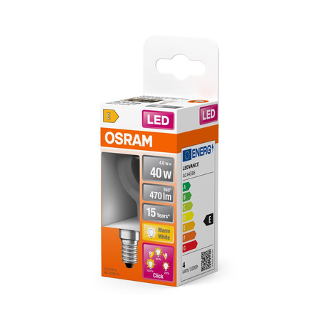 Żarówka LED P45 Kulka E14 4W = 40W 470lm 2700K Ciepła 320° Ściemnialna THREE STEP Osram