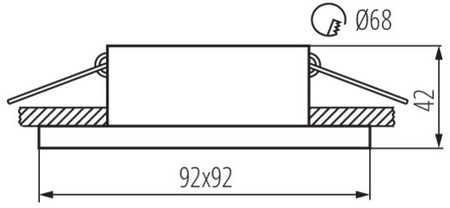 Oprawa sufitowa halogenowa kwadratowa SIMEN MR16 GU10 czarno-biała Kanlux