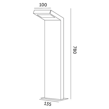 Lampa Ogrodowa LED Zewnętrzna Słupek Stojąca INDUO S 10W 4000K IP54 78cm KOBI