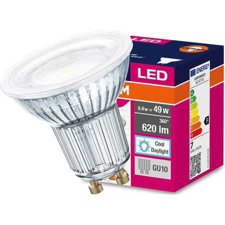 Żarówka LED GU10 6,9W = 49W 620lm 6500K Zimna 120° OSRAM Value