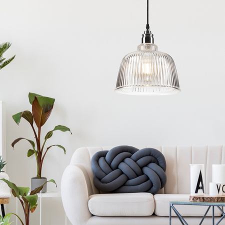 Lampa Wisząca Sufitowa ASTA E27 Czarna Chrom LM-1.1/83 Lamkur