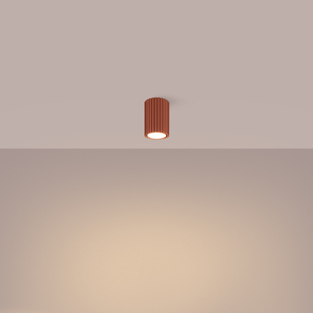 Lampa Sufitowa Reflektor Tuba Spot 1x GU10 Ochra Czerwona Karbon Deep Space SL.1625 Sollux