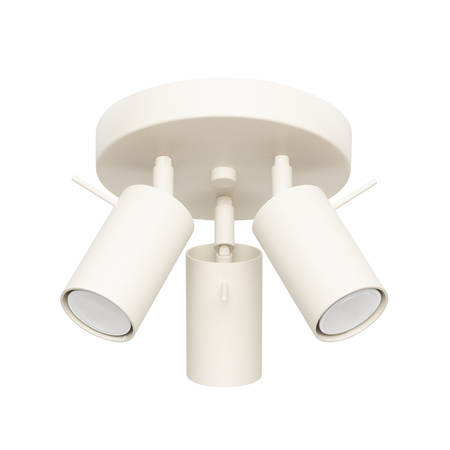 Lampa Sufitowa Plafon Tuba Spot 3x GU10 Beżowa Ring Bittersweet Shimmer SL.1497 Sollux