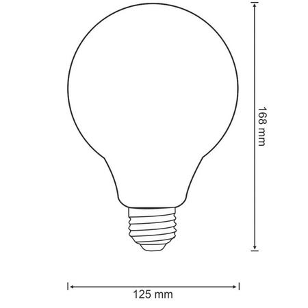 Żarówka LED E27 G125 4W 1900K Ciepła 360° Filament GOLDLUX (Polux) Folk Blue Dekoracyjna
