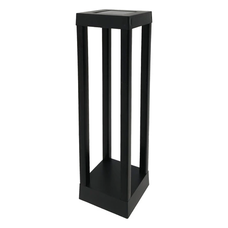 Lampa Solarna Ogrodowa LED Stojąca Ozdobna Słupek Sześcian IP44 6500K Zimna