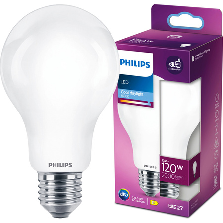 Żarówka LED E27 A67 13W = 120W 2000lm 6500K Zimna FILAMENT LED Classic Philips