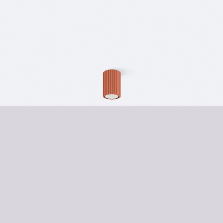 Lampa Sufitowa Reflektor Tuba Spot 1x GU10 Ochra Czerwona Karbon Deep Space SL.1625 Sollux