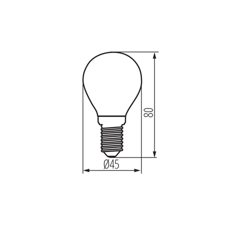Żarówka LED E14 Edison G45 6W = 60W 806lm 4000K Neutralna Przezroczysta XLED Filament Kanlux