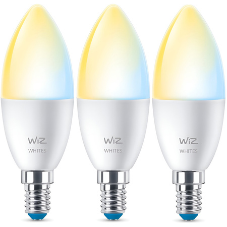 3x Żarówka LED E14 Świeczka C37 4.9W = 40W 470lm 2700-6500K TW Inteligentna SMART WiFi Bluetooth Aplikacja WiZ