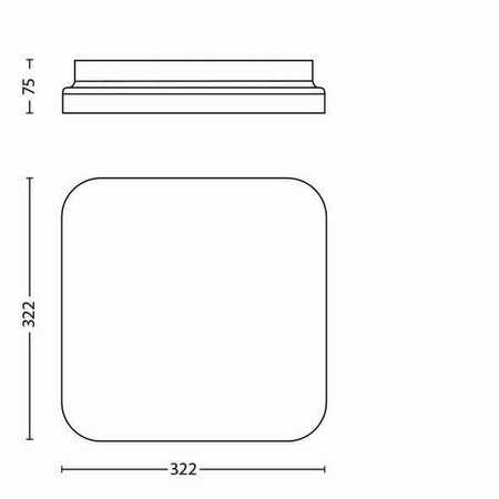 Lampa Sufitowa Plafon LED 17W 1700lm 2700K Biała Mauve Philips