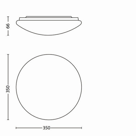 Lampa Sufitowa Plafon Natynkowy LED 17W 1600lm 2700K Biała Wawel Philips