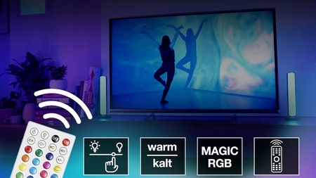 2x Lampa LED Biurkowa Gamingowa RGB + TW 28cm Light Bar Inteligentna Aplikacja SMART+ WiFi Moodlights OSRAM