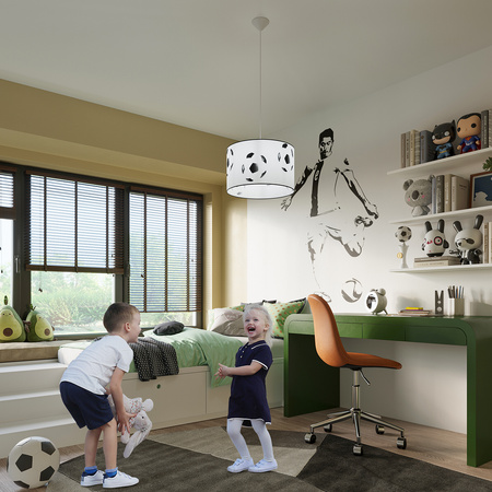 Lampa Sufitowa Wisząca Zwis E27 Owalna Biała Czarna Nowoczesna Piłka Sollux