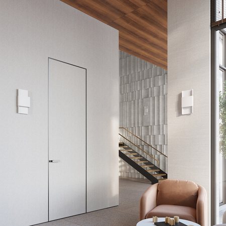 Lampa Ścienna Kinkiet 2x G9 Prostokątna Biała Nowoczesna Durlin Sollux