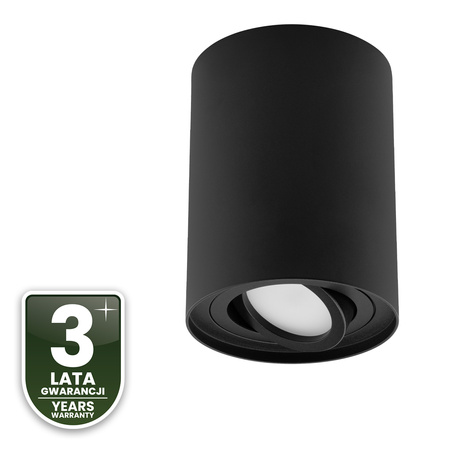 Oprawa Natynkowa HALOGENOWA Spot Tuba Ruchoma GU10 Okrągła Czarna 84mm AMAT-M LUMILED