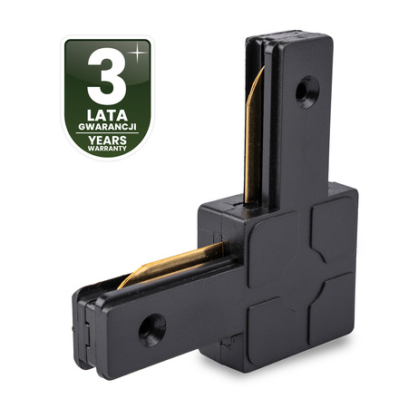 Łącznik Kątowy Narożny Czarny do Listew Szynowych Jednofazowych Szynoprzewodów LUMILED