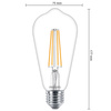 Żarówka LED Edison E27 ST64 4.3W = 40W 470lm 2700K Ciepła Filament PHILIPS