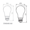 Żarówka LED E27 Edison A70 18W = 149W 2450lm 2700K Ciepła Przezroczysta XLED Filament Kanlux